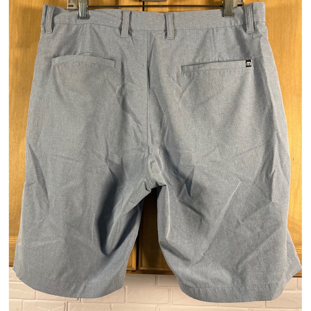 TravisMathew Golf Shorts Mens 34‎ Blue Heathered Stretch Performance Lifestyle